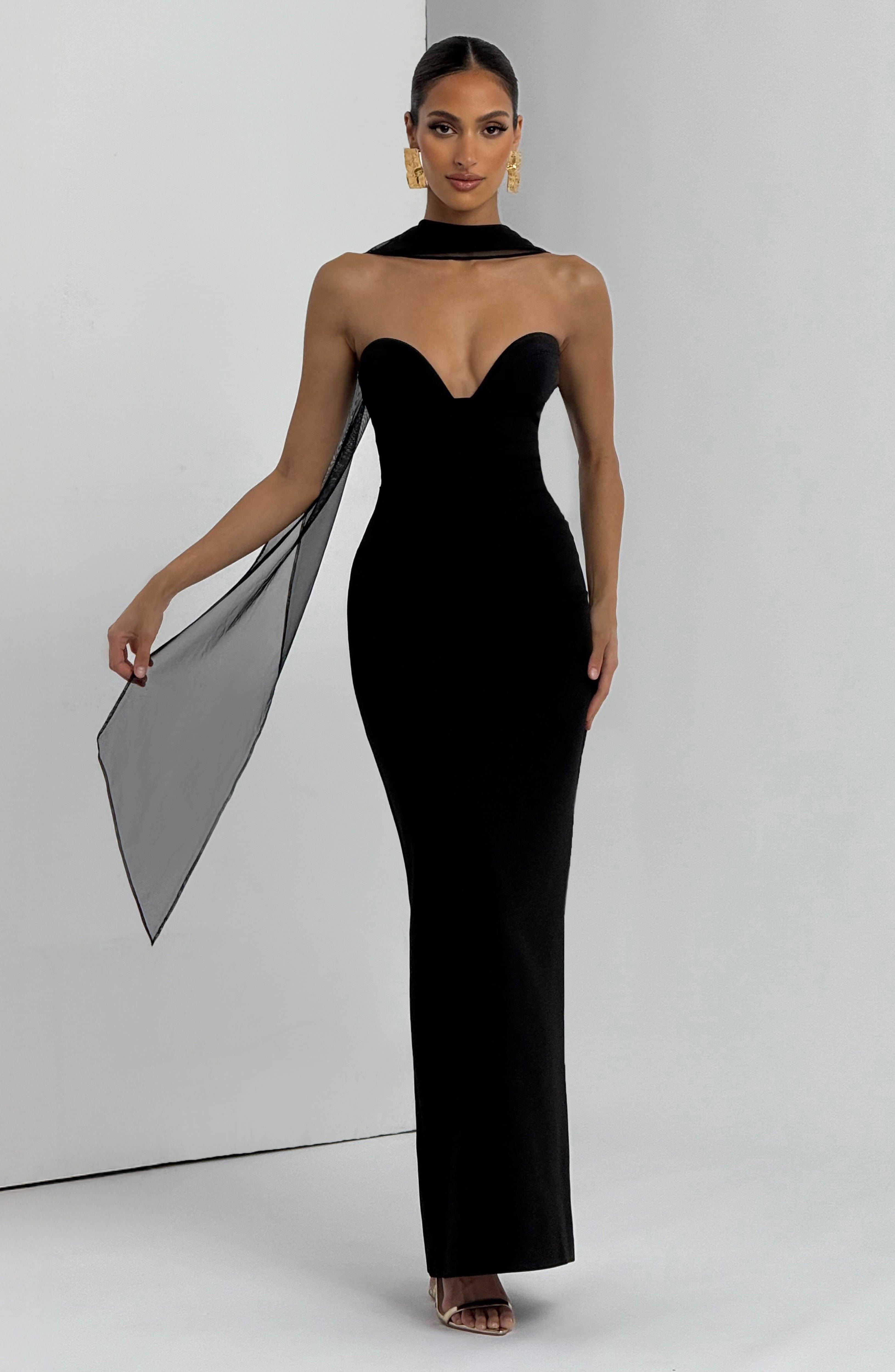 Lindsey Maxi Dress - Black Dress Babyboo Fashion Premium Exclusive Design