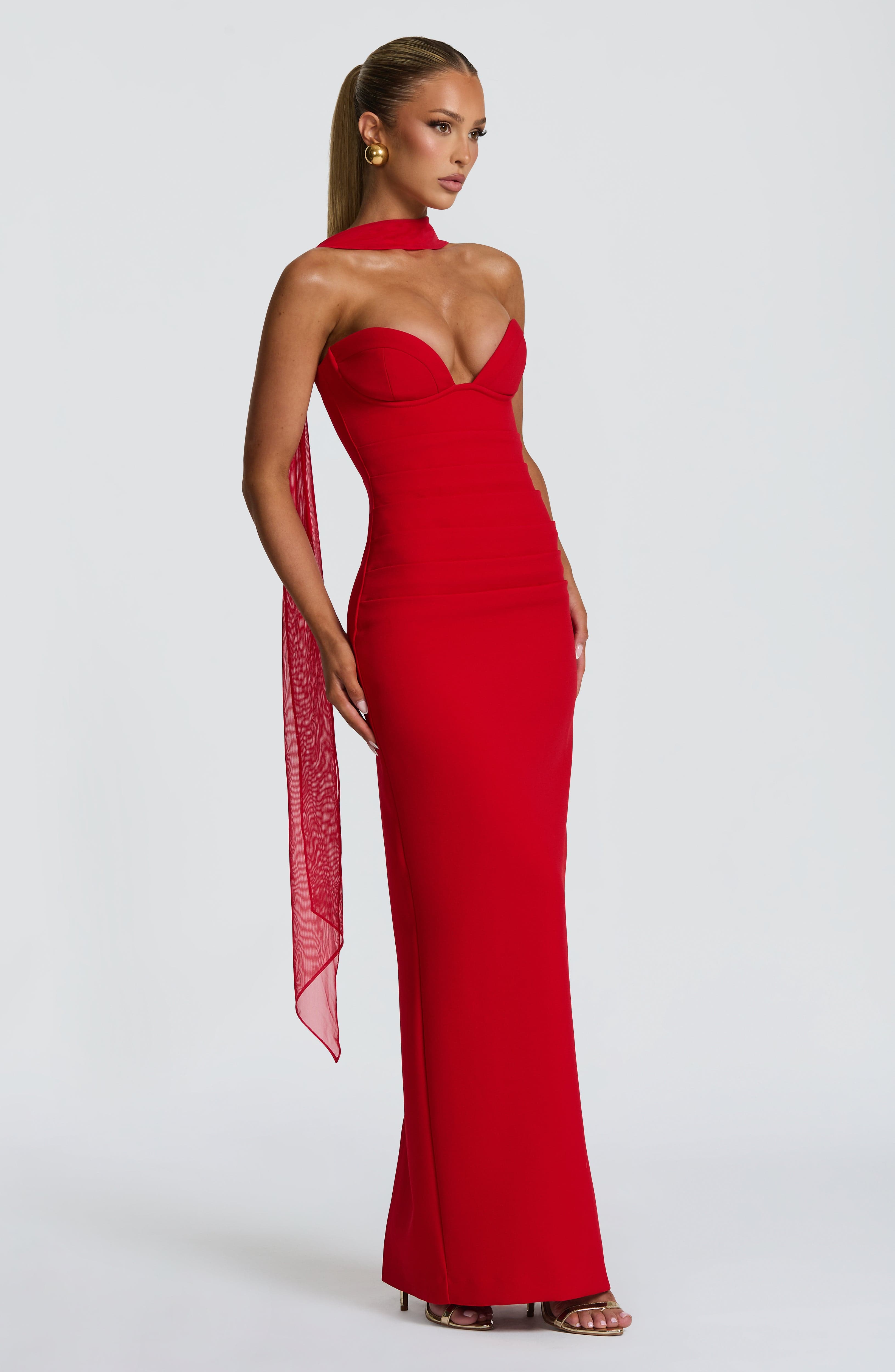 Lindsey Maxi Dress - Red Dress Babyboo Fashion Premium Exclusive Design