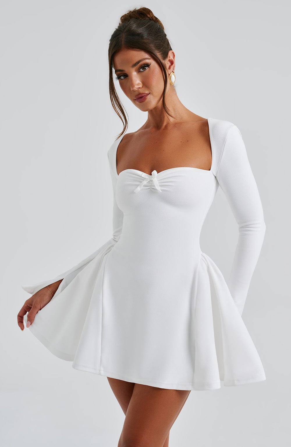 Megan Mini Dress - Ivory Dress Babyboo Fashion Premium Exclusive Design