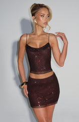 Nora Top - Plum Brown Tops Babyboo Fashion Premium Exclusive Design