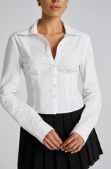 Parker Shirt - White Tops Babyboo Fashion Premium Exclusive Design