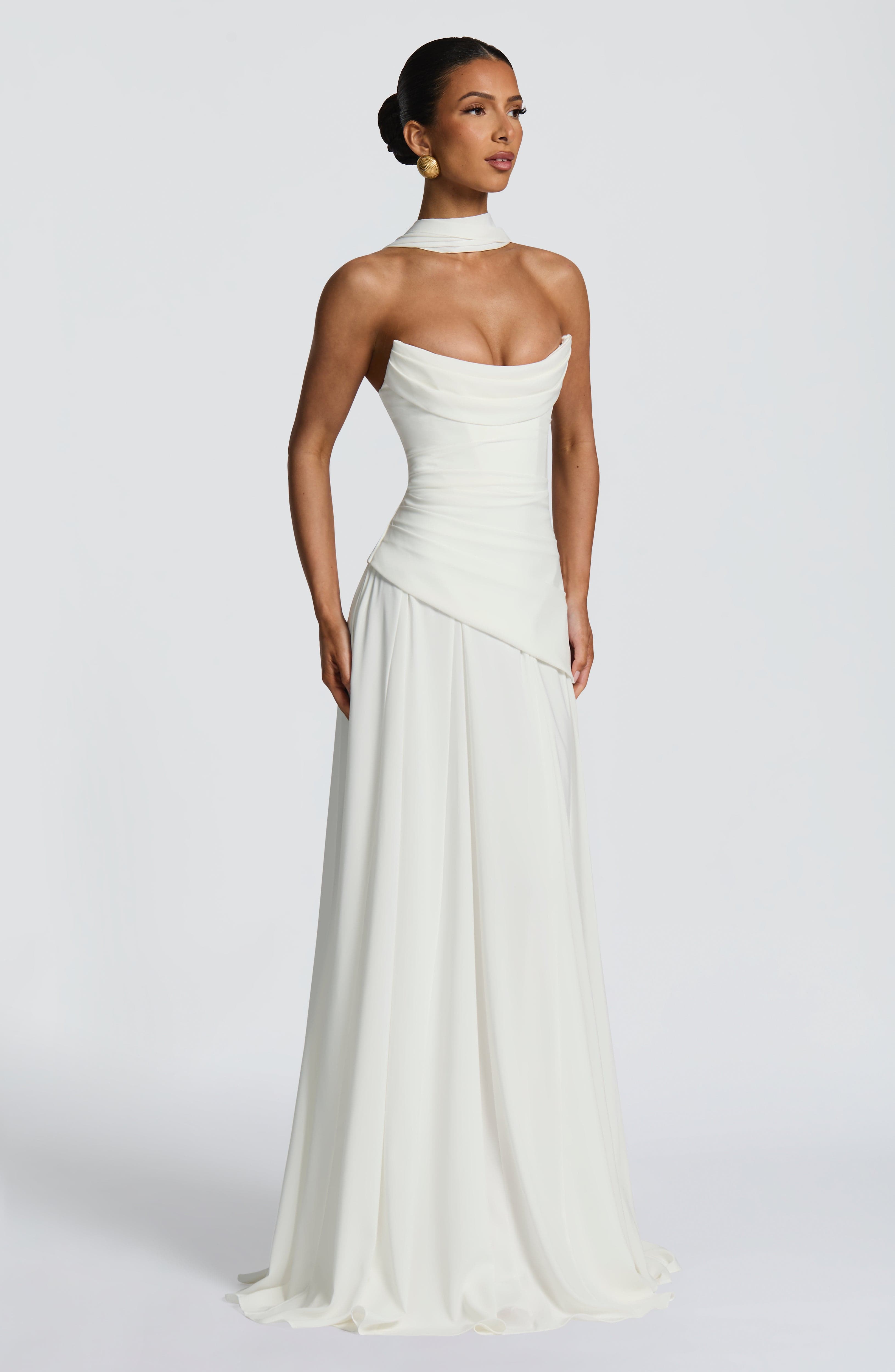 Patricia Maxi Dress - Ivory Dress Babyboo Fashion Premium Exclusive Design