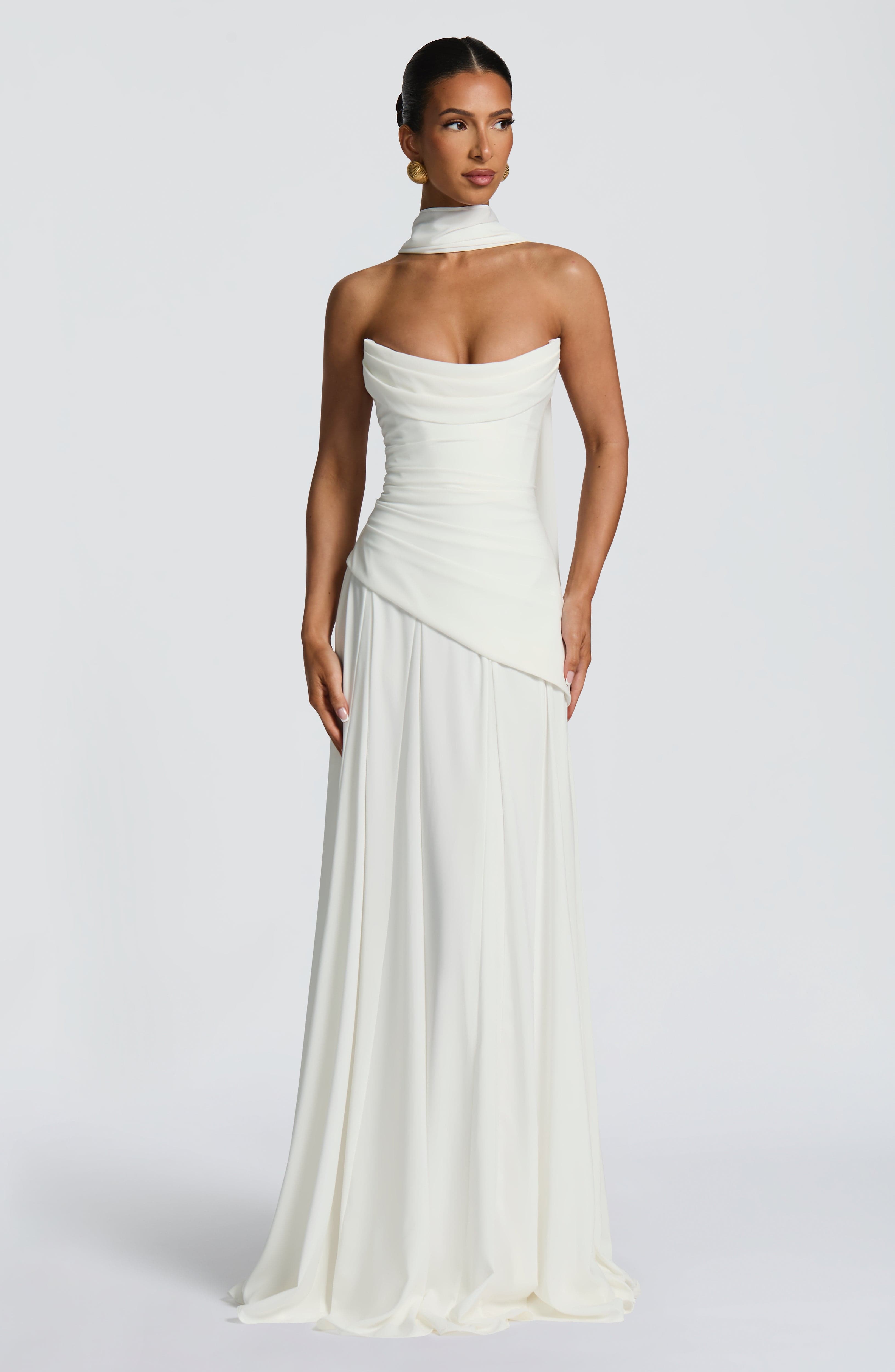 Patricia Maxi Dress - Ivory Dress Babyboo Fashion Premium Exclusive Design