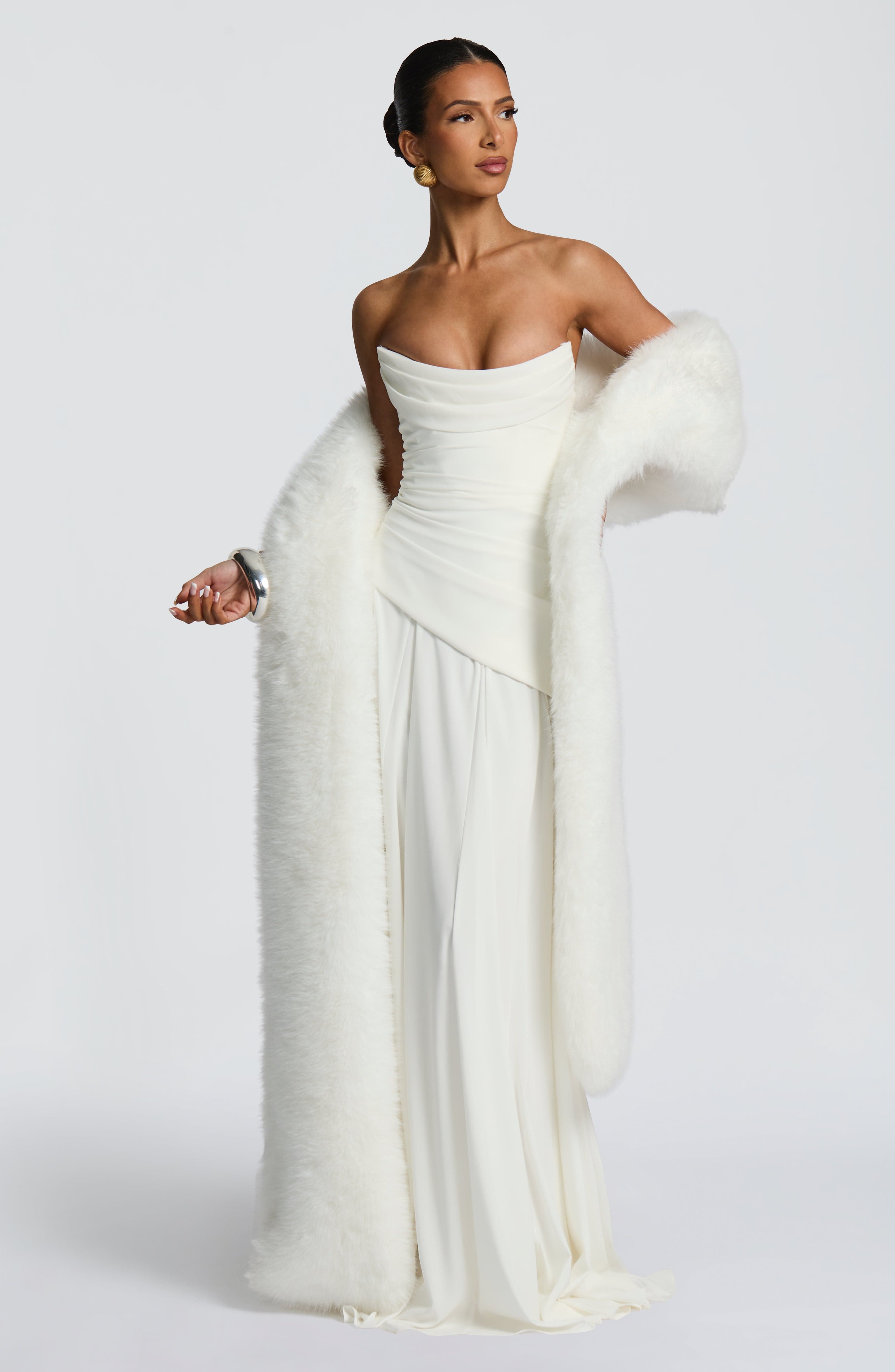 Patricia Maxi Dress - Ivory Dress Babyboo Fashion Premium Exclusive Design