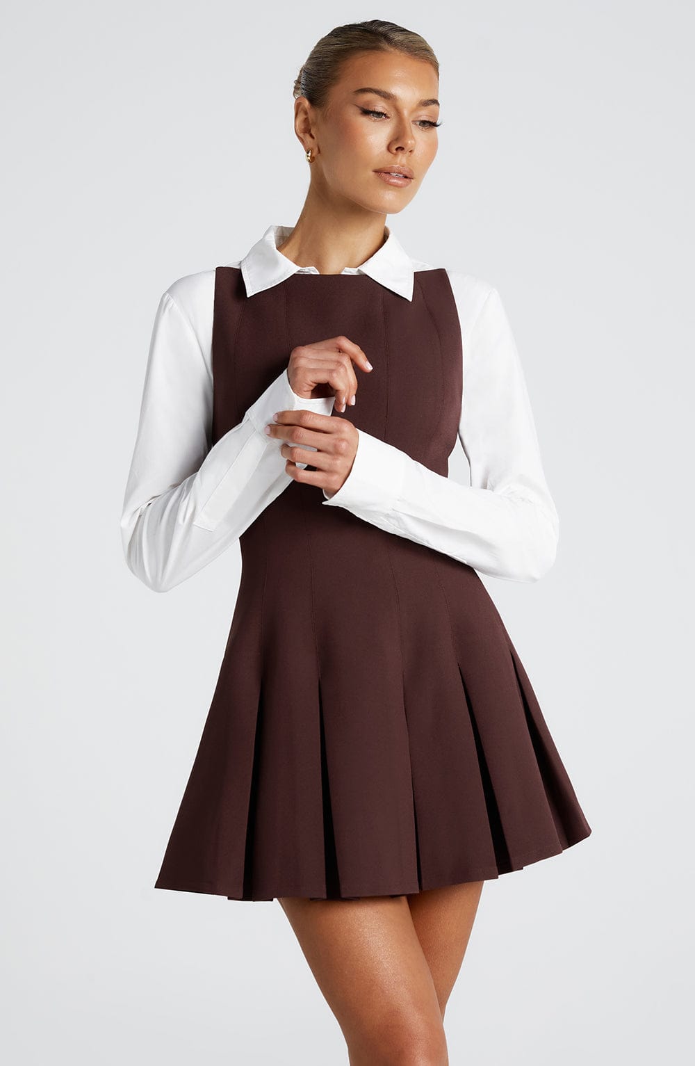 Rory Mini Dress - Plum Brown Dress Babyboo Fashion Premium Exclusive Design