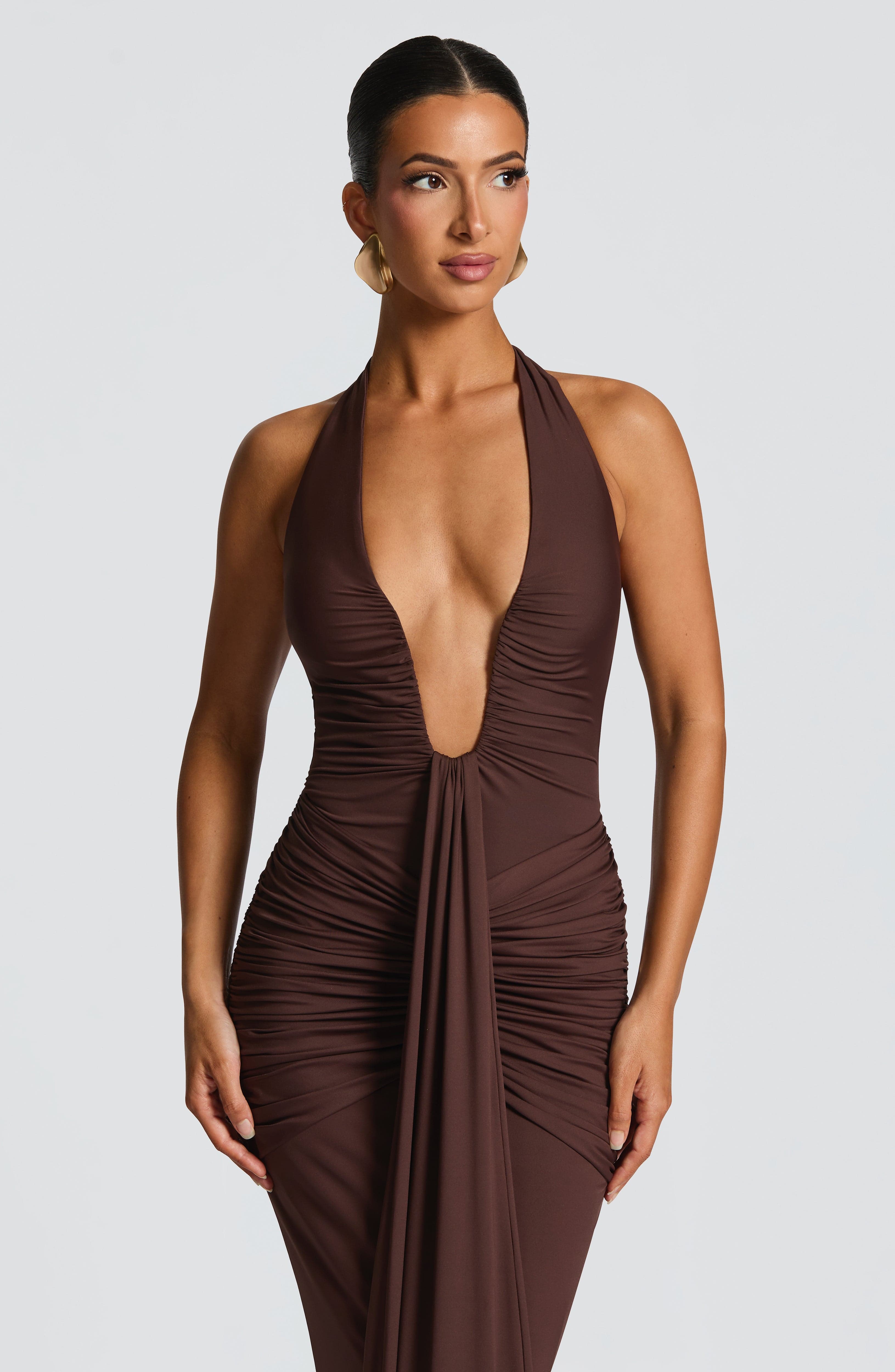 Rosetta Maxi Dress - Plum Brown Dress Babyboo Fashion Premium Exclusive Design