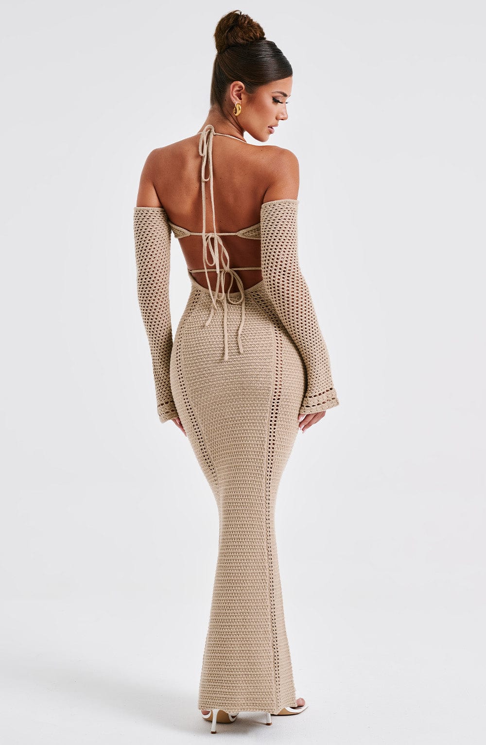 Samariah Maxi Dress - Beige Dress Babyboo Fashion Premium Exclusive Design