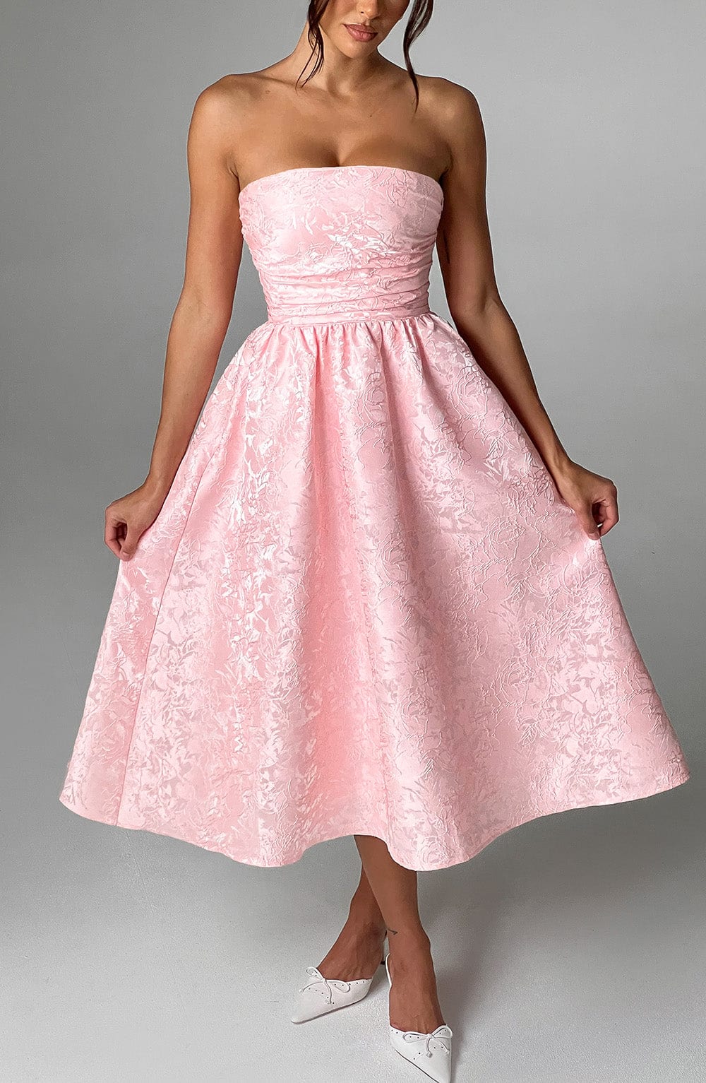 Saoirse Midi Dress - Blush Dress Babyboo Fashion Premium Exclusive Design