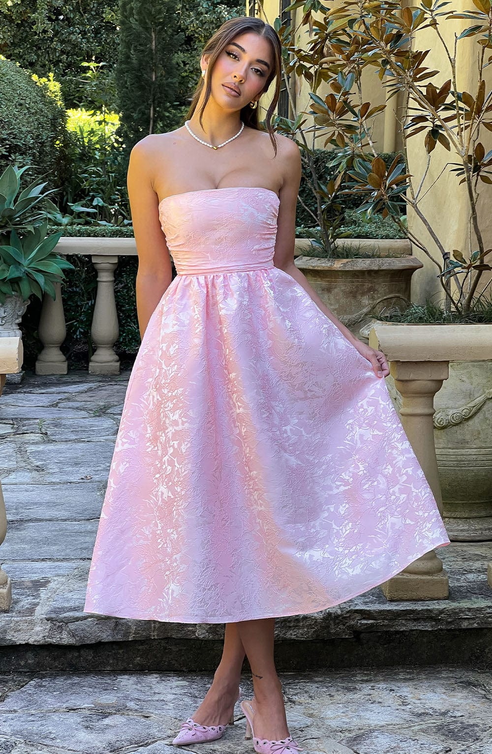 Saoirse Midi Dress - Blush Dress Babyboo Fashion Premium Exclusive Design