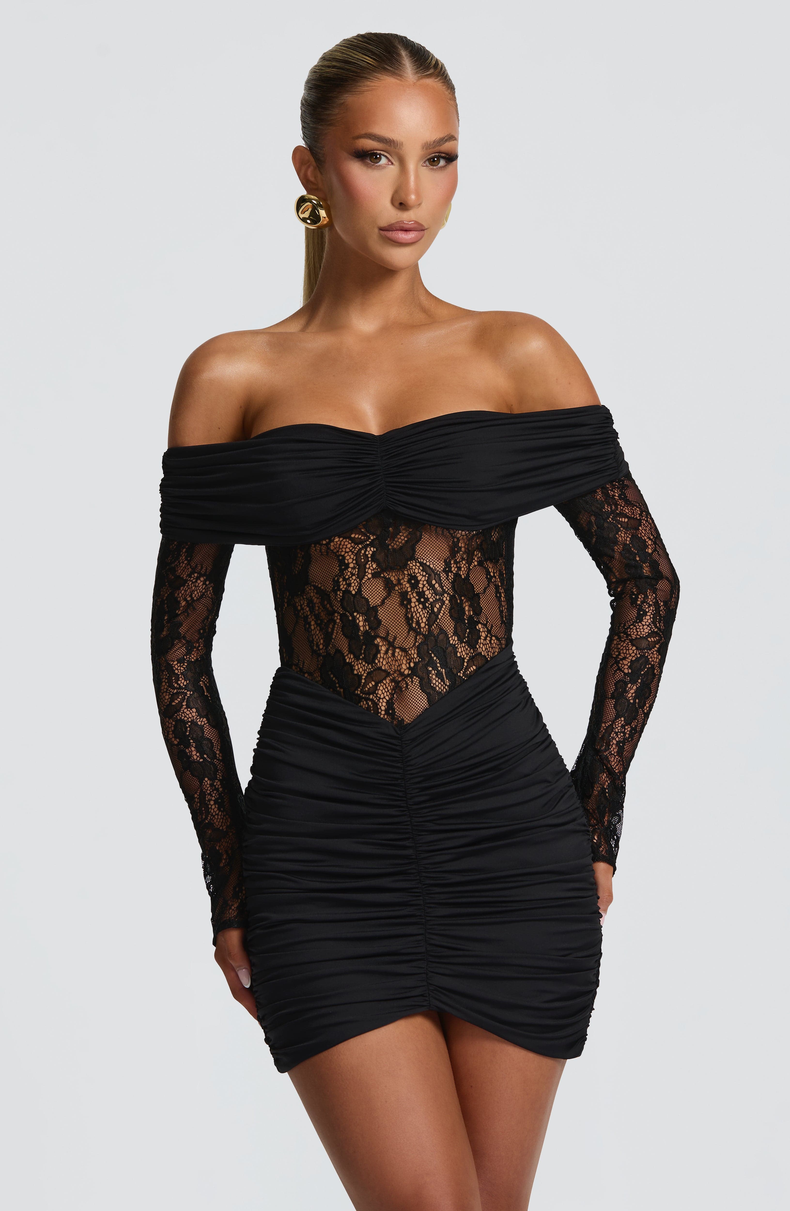 Sauline Mini Dress - Black Dress Babyboo Fashion Premium Exclusive Design