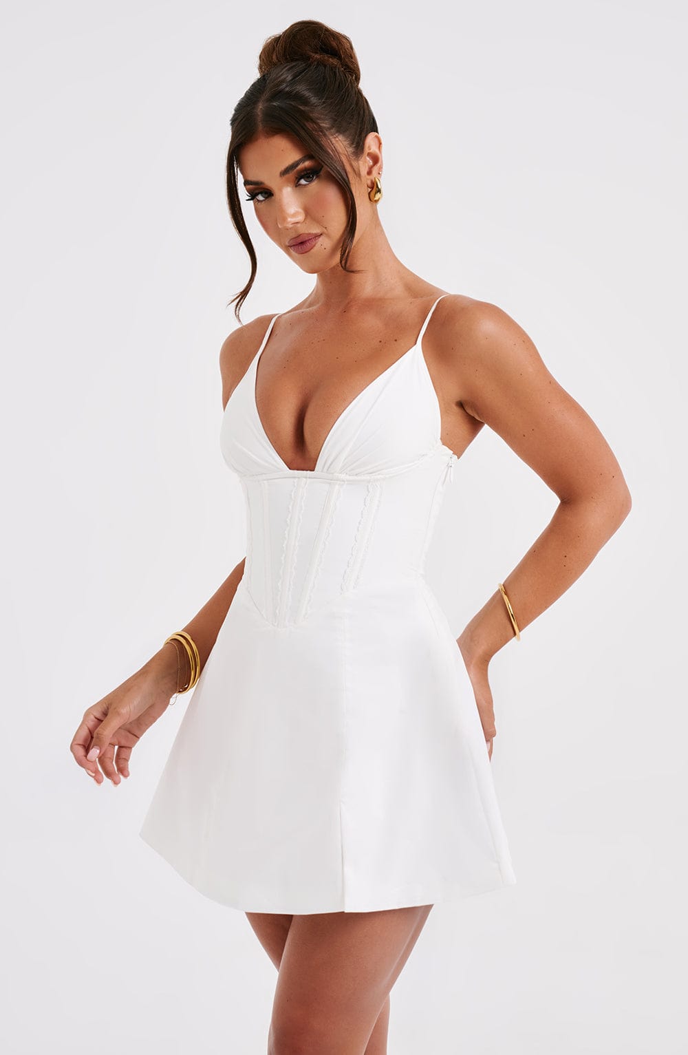 Sela Mini Dress - Ivory Dress Babyboo Fashion Premium Exclusive Design