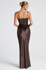 Shae Maxi Dress - Plum Brown Dress Babyboo Fashion Premium Exclusive Design