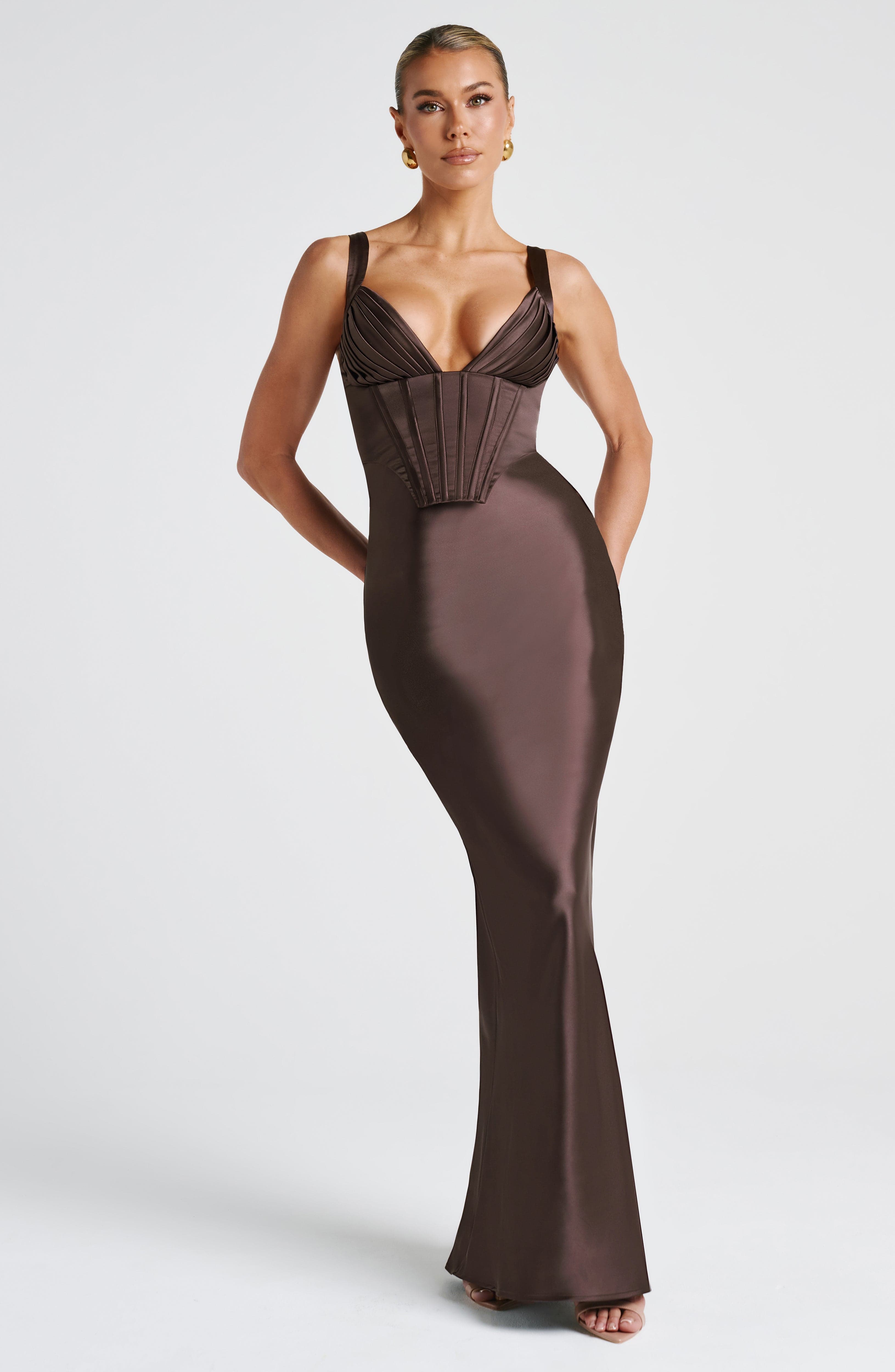 Shae Maxi Dress - Plum Brown Dress Babyboo Fashion Premium Exclusive Design