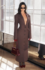 Ursula Coat - Plum Brown Jacket Babyboo Fashion Premium Exclusive Design