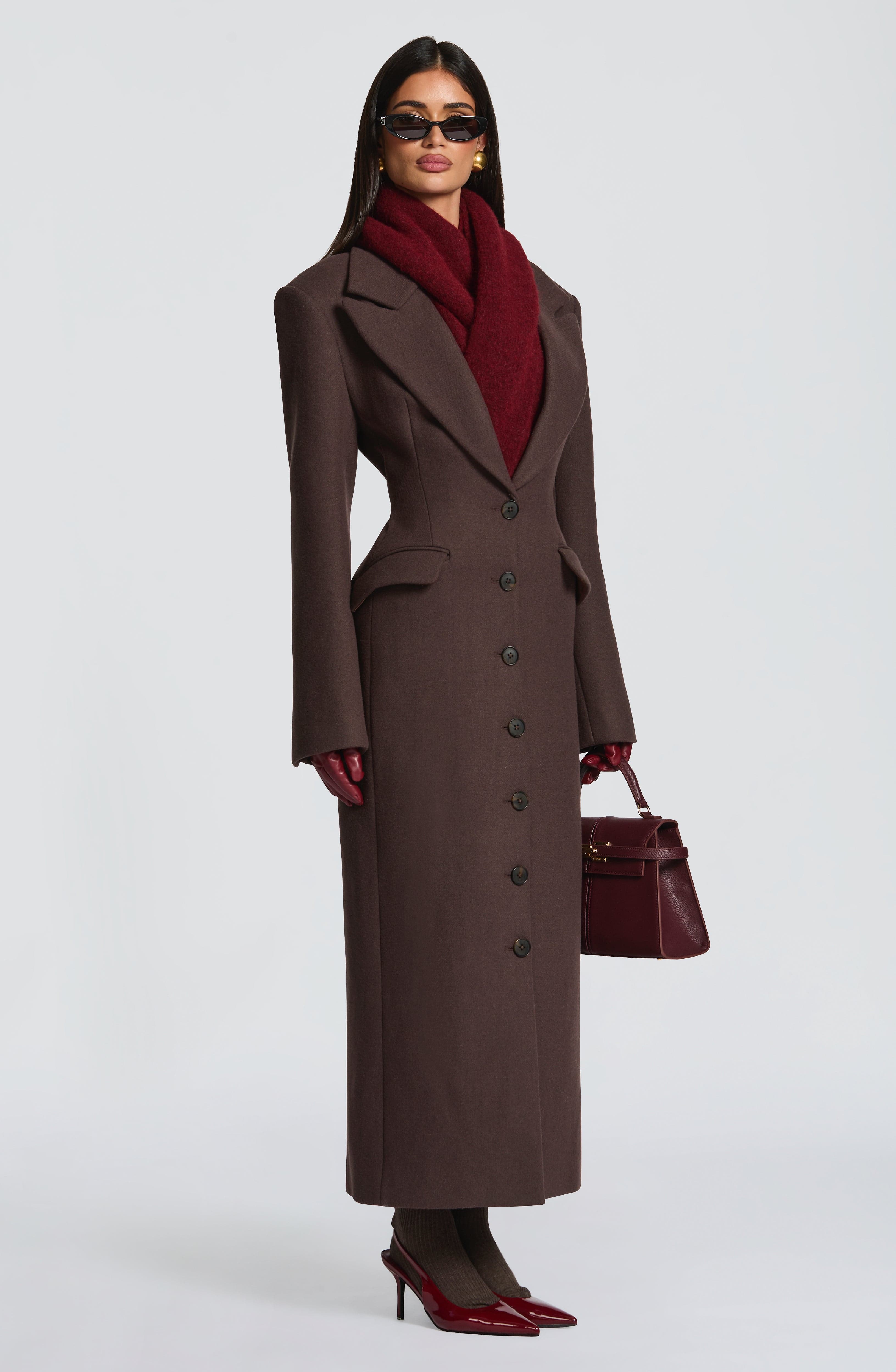 Ursula Coat - Plum Brown Jacket Babyboo Fashion Premium Exclusive Design