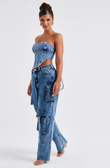 Yasie Corset - Dark Wash Tops Babyboo Fashion Premium Exclusive Design