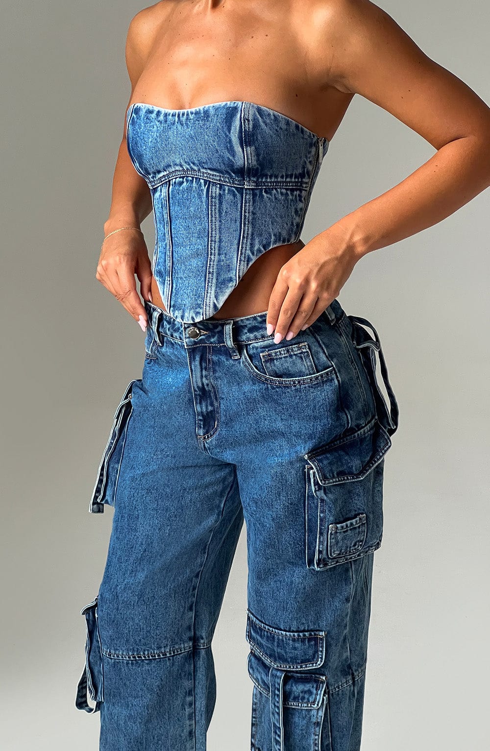 Yasie Corset - Dark Wash Tops Babyboo Fashion Premium Exclusive Design