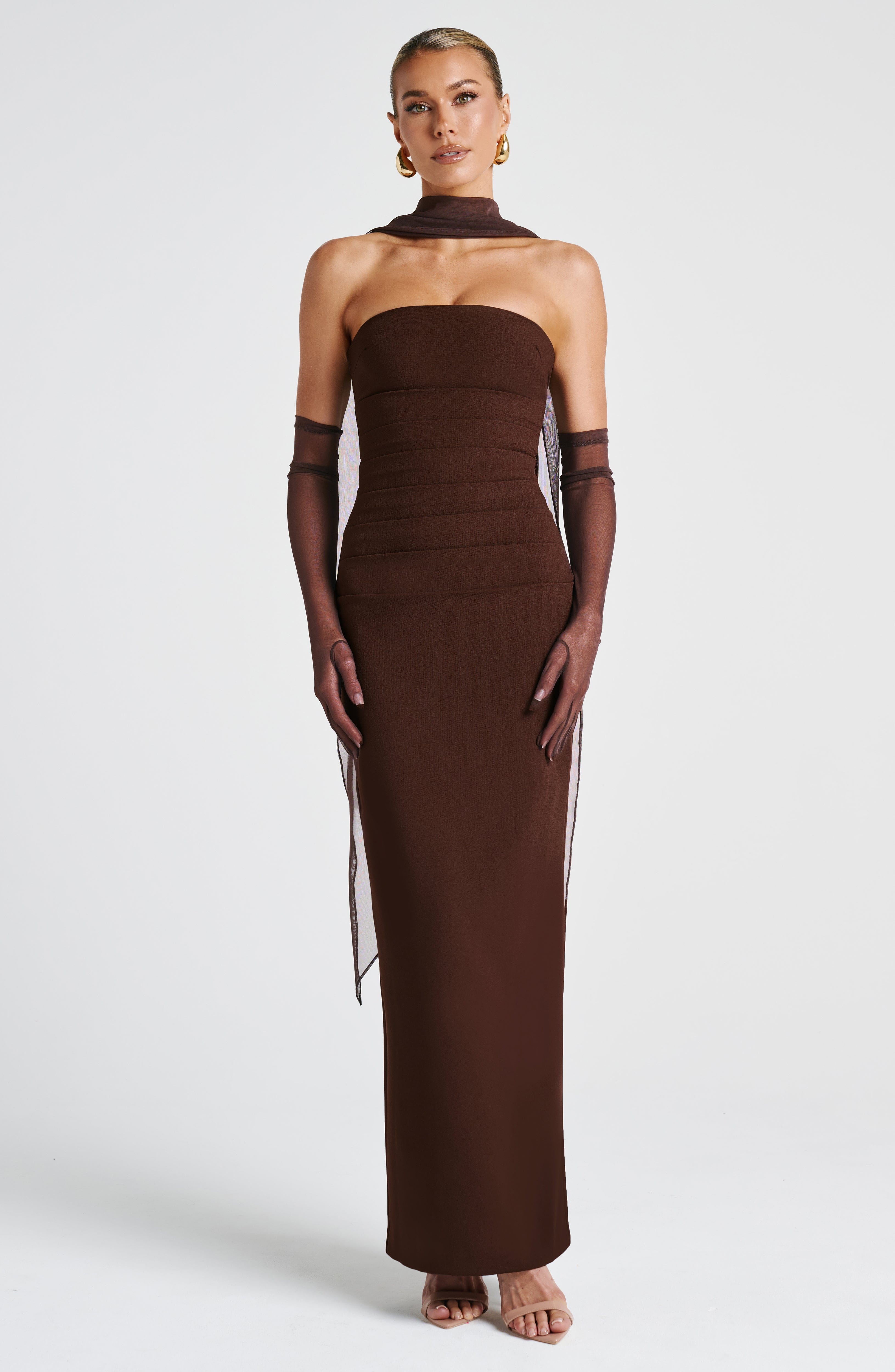 Yulia Maxi Dress - Plum Brown Dress Babyboo Fashion Premium Exclusive Design